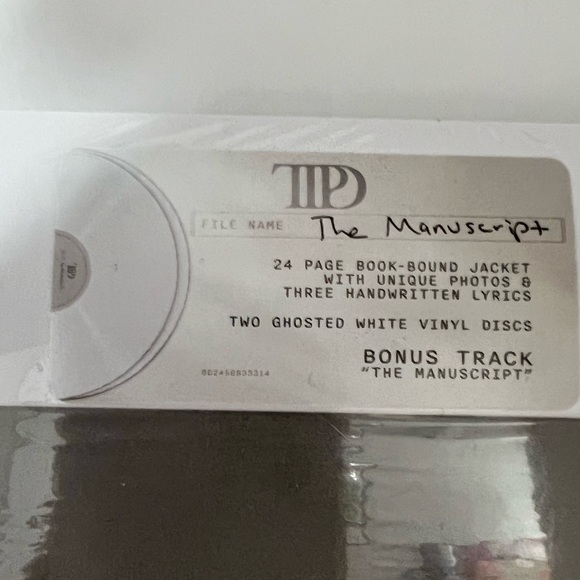 Taylor Swift SIGNED PHOTO INSERT The Tortured Poets Department Vinyl Manuscript - Picture 4 of 9